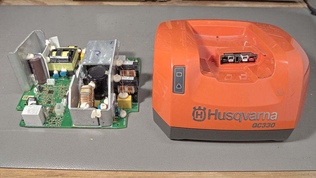 The Husqvarna QC330 battery charger