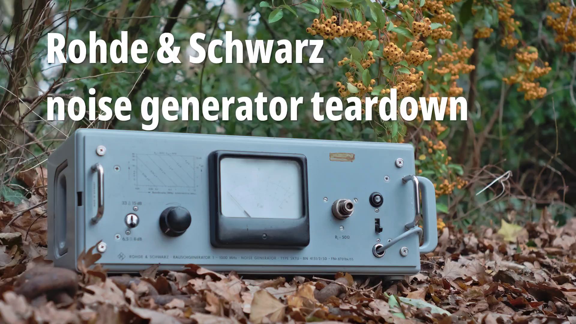 Power up and tear down of a Rohde & Schwarz SKTU BN 4151/2/5 noise generator