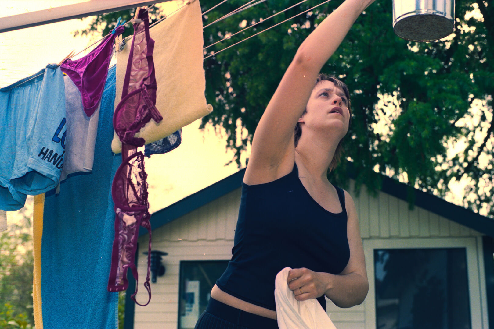 Drying outside