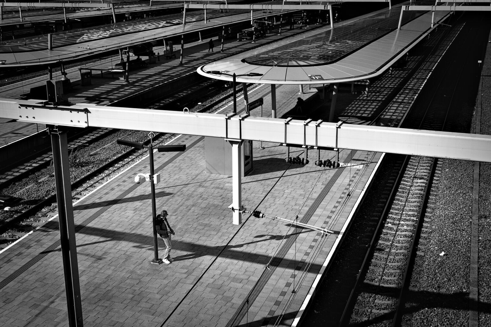 Man waiting for the train